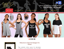 Tablet Screenshot of classactdancewear.com